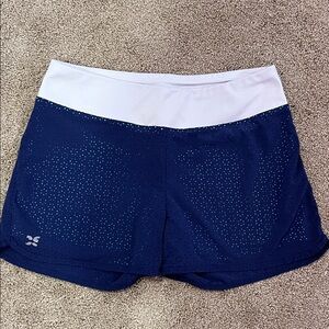 Women's Athletic Navy and White Shorts